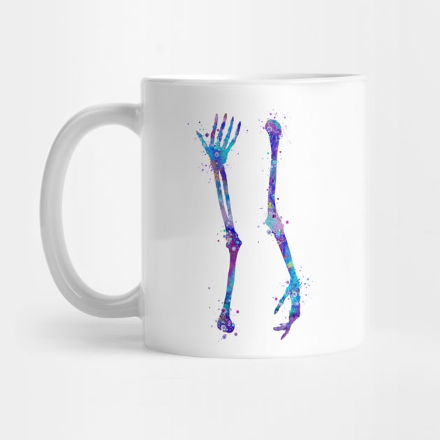 Arm Bones Watercolor by LotusGifts